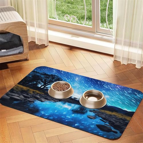 Cool Star River Print Pet Feeding Mat Dog Mat for Food and Water Bowl Dogs Water Dispenser Mat Dogs Accessories Cool Star River Print Pet Feeding Mat Dog Mat for Food and Water Bowl Dogs Water Dispenser Mat Dogs Accessories von DUWAA