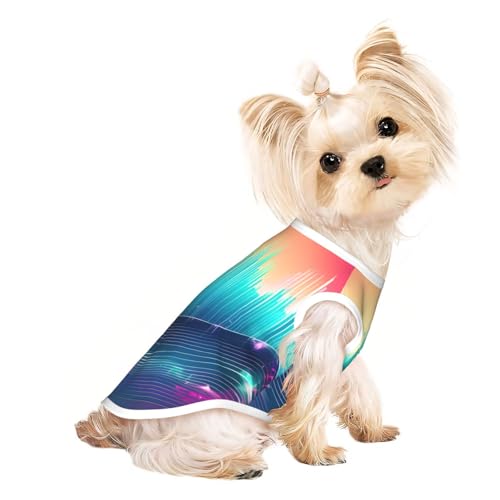 Cooles Hunde-Shirt mit Geräuschwellen-Druck, Sommer, leicht, weich, atmungsaktiv, dehnbar, für Katzen und Hunde von DUWAA