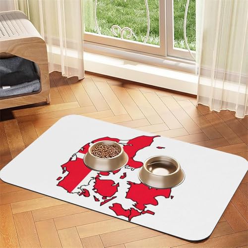 Dänische Flagge, Kartendruck, Haustier-Futtermatte, Hundematte für Futter und Wassernapf, Hunde, Wasserspendermatte, Hundezubehör Dänische Flagge, Kartendruck, Haustier-Futtermatte, Hundematte für Futter und Wassernapf, Hunde, Wasserspendermatte, Hundezubehör von DUWAA