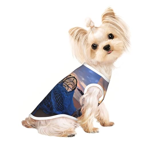 Fischernetz-Hunde-Shirt, Sommer, leicht, weich, atmungsaktiv, dehnbar, für Katzen und Hunde Fischernetz-Hunde-Shirt, Sommer, leicht, weich, atmungsaktiv, dehnbar, für Katzen und Hunde von DUWAA
