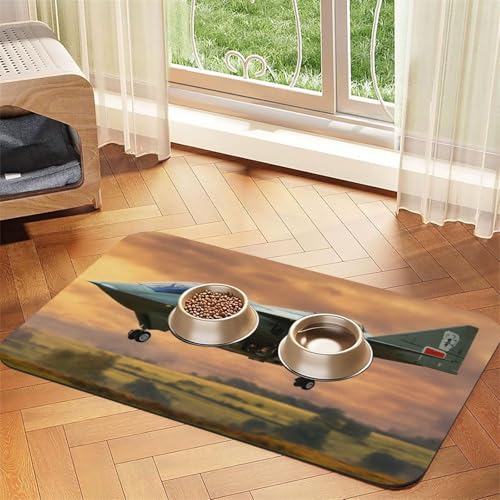 Flugzeug Fighter Jets Print Pet Feeding Mat Dog Mat for Food and Water Bowl Dogs Water Dispenser Mat Dogs Accessories Flugzeug Fighter Jets Print Pet Feeding Mat Dog Mat for Food and Water Bowl Dogs Water Dispenser Mat Dogs Accessories von DUWAA
