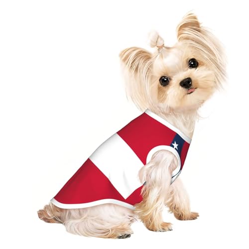 Georgia State Flag Print Dog Shirt Summer Lightweight Pet T Shirts Soft Breathable Stretchy Cats Dogs Tee Shirt von DUWAA
