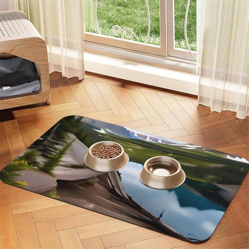Glacier National Park Print Pet Feeding Mat Dog Mat for Food and Water Bowl Dogs Water Dispenser Mat Dogs Accessories Glacier National Park Print Pet Feeding Mat Dog Mat for Food and Water Bowl Dogs Water Dispenser Mat Dogs Accessories von DUWAA