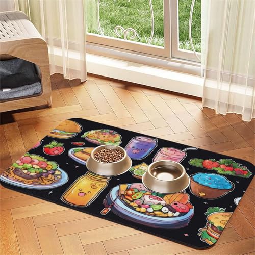 Healthy Food Print Pet Feeding Mat Dog Mat for Food and Water Bowl Dogs Water Dispenser Mat Dogs Accessories Healthy Food Print Pet Feeding Mat Dog Mat for Food and Water Bowl Dogs Water Dispenser Mat Dogs Accessories von DUWAA