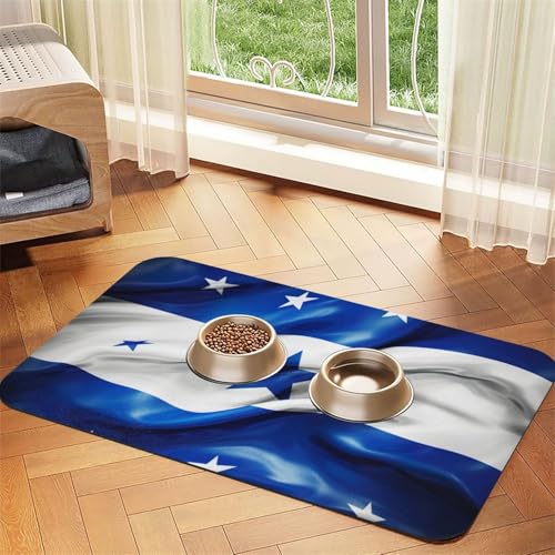 Honduras Flaggen-Druck, Haustier-Futtermatte, Hundematte für Futter und Wassernapf, Hunde, Wasserspendermatte, Hundezubehör Honduras Flaggen-Druck, Haustier-Futtermatte, Hundematte für Futter und Wassernapf, Hunde, Wasserspendermatte, Hundezubehör von DUWAA