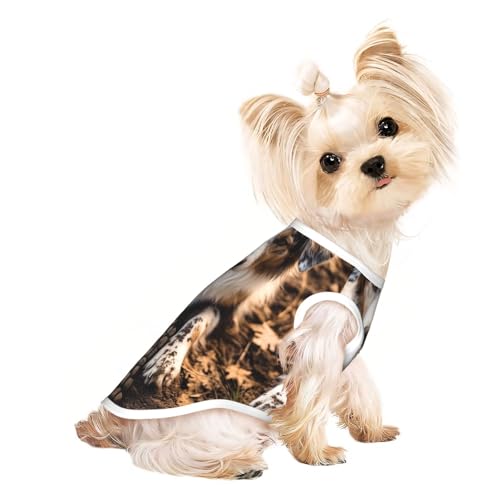 Hunde-Shirt, Hunde-Shirt, mit Knochen, Pfotenabdruck, Sommer, dehnbar, für Katzen, Hunde, ärmelloses Tank-Top, Hundeweste von DUWAA