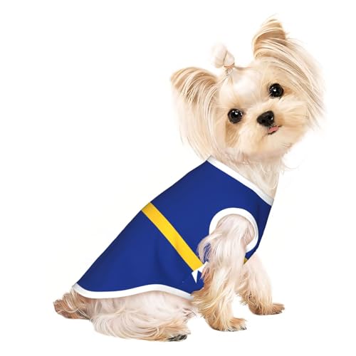 Hunde-Shirt, Motiv: Flagge von Nauru, Sommer, dehnbar, für Katzen, Hunde, ärmellos, Tanktop, Hundeweste von DUWAA