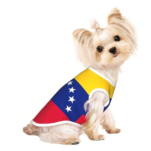 Hunde-Shirt, Motiv: Flagge von Venezuela, Sommer, leicht, weich, atmungsaktiv, dehnbar, für Katzen und Hunde Hunde-Shirt, Motiv: Flagge von Venezuela, Sommer, leicht, weich, atmungsaktiv, dehnbar, für Katzen und Hunde von DUWAA