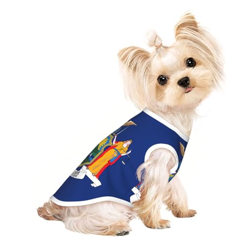 Hunde-Shirt, Motiv: New York-Flagge, Sommer, Haustier-T-Shirt, dehnbar, für Katzen, Hunde, ärmelloses Tank-Top, Hundeweste von DUWAA