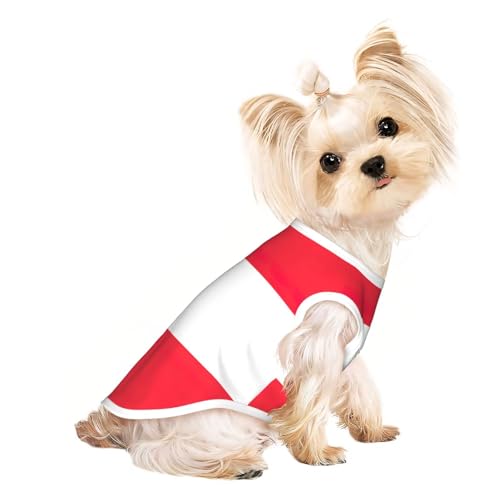Hunde-Shirt, Motiv: Österreichische Flagge, Sommer, Haustier-T-Shirt, dehnbar, für Katzen, Hunde, ärmelloses Tank-Top, Hundeweste von DUWAA