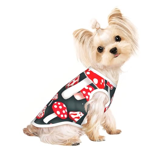 Hunde-Shirt, Sommer-T-Shirt, leicht, weich, atmungsaktiv, dehnbar, Rot / Weiß Hunde-Shirt, Sommer-T-Shirt, leicht, weich, atmungsaktiv, dehnbar, Rot / Weiß von DUWAA