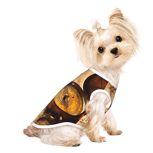 Hunde-Shirt mit Kompassdruck, Sommer, leicht, weich, atmungsaktiv, dehnbar, für Katzen und Hunde Hunde-Shirt mit Kompassdruck, Sommer, leicht, weich, atmungsaktiv, dehnbar, für Katzen und Hunde von DUWAA