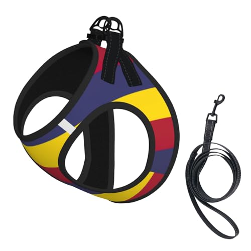 Hundegeschirr für kleine Hunde mit Leine, Motiv Flagge des Königreichs Hawaii, kein Entkommen, leichtes Gehen, Welpengeschirr für Training und Spaziergang Hundegeschirr für kleine Hunde mit Leine, Motiv Flagge des Königreichs Hawaii, kein Entkommen, leichtes Gehen, Welpengeschirr für Training und Spaziergang von DUWAA