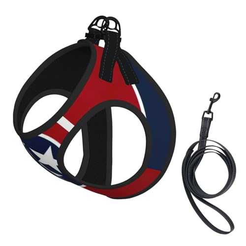 Hundegeschirr für kleine Hunde mit Tennessee-Flagge, kein Entkommen, leichtes Gehen, Welpengeschirr für Training und Spaziergang Hundegeschirr für kleine Hunde mit Tennessee-Flagge, kein Entkommen, leichtes Gehen, Welpengeschirr für Training und Spaziergang von DUWAA