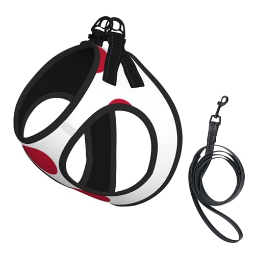 Hundegeschirr mit japanischer Flagge, mit Leine, kein Entkommen, leichtes Gehen, Welpengeschirr für Training und Spaziergang Hundegeschirr mit japanischer Flagge, mit Leine, kein Entkommen, leichtes Gehen, Welpengeschirr für Training und Spaziergang von DUWAA