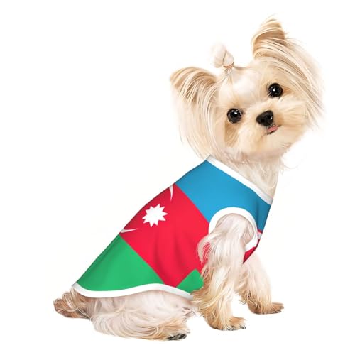 Hundeshirt mit Aserbaidschan-Aufdruck für den Sommer, leicht, weich, atmungsaktiv, dehnbar, für Katzen und Hunde Hundeshirt mit Aserbaidschan-Aufdruck für den Sommer, leicht, weich, atmungsaktiv, dehnbar, für Katzen und Hunde von DUWAA