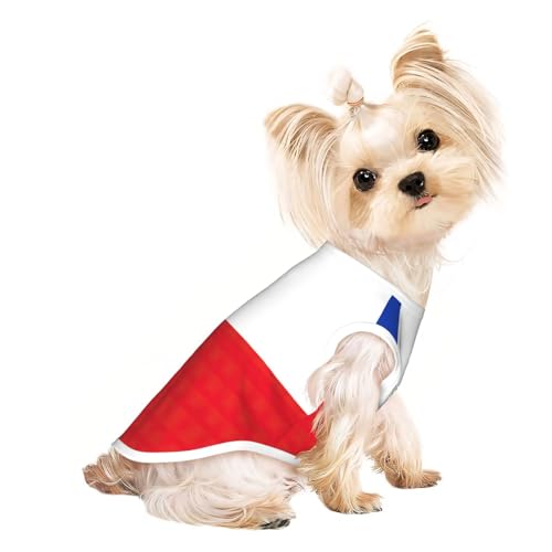 Hundeshirt mit Flagge von Chile, für den Sommer, dehnbar, für Katzen, Hunde, ärmelloses Tank-Top, Hundeweste Hundeshirt mit Flagge von Chile, für den Sommer, dehnbar, für Katzen, Hunde, ärmelloses Tank-Top, Hundeweste von DUWAA