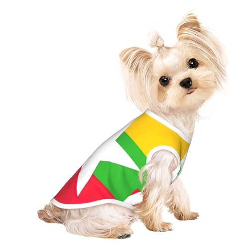 Hundeshirt mit Flagge von Myanmar, für den Sommer, dehnbar, für Katzen, Hunde, ärmelloses Tank-Top, Hundeweste Hundeshirt mit Flagge von Myanmar, für den Sommer, dehnbar, für Katzen, Hunde, ärmelloses Tank-Top, Hundeweste von DUWAA