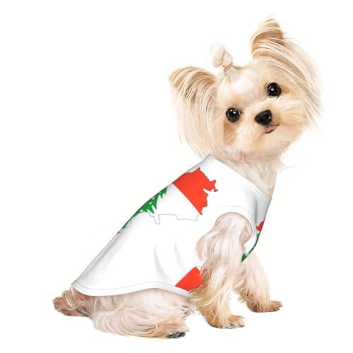 Hundeshirt mit Libanon-Flagge, Sommer, leicht, weich, atmungsaktiv, dehnbar, für Katzen und Hunde Hundeshirt mit Libanon-Flagge, Sommer, leicht, weich, atmungsaktiv, dehnbar, für Katzen und Hunde von DUWAA