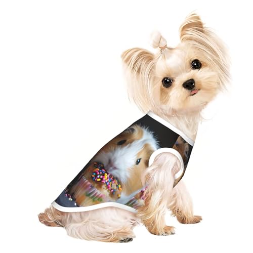 Hundeshirt mit Meerschweinchen und Cupcakes bedruckt, Sommer, leicht, weich, atmungsaktiv, dehnbar, für Katzen und Hunde Hundeshirt mit Meerschweinchen und Cupcakes bedruckt, Sommer, leicht, weich, atmungsaktiv, dehnbar, für Katzen und Hunde von DUWAA