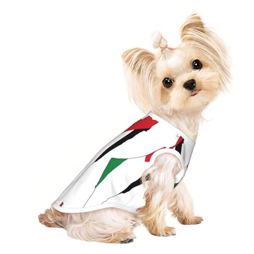 Hundeshirt mit Palästina-Flagge, für den Sommer, leicht, weich, atmungsaktiv, dehnbar, für Katzen und Hunde Hundeshirt mit Palästina-Flagge, für den Sommer, leicht, weich, atmungsaktiv, dehnbar, für Katzen und Hunde von DUWAA