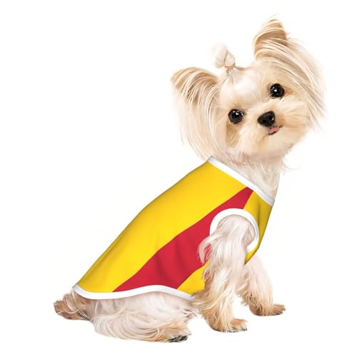 Hundeshirt mit Tschad-Flaggen-Aufdruck, Sommer, Haustier-T-Shirt, dehnbar, für Katzen, Hunde, ärmelloses Tank-Top, Hundeweste von DUWAA
