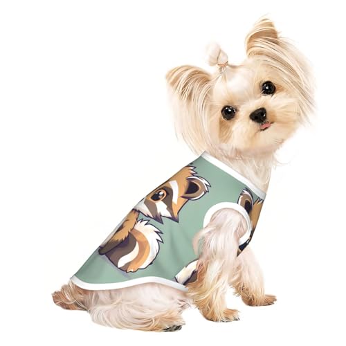 Hundeshirt mit niedlichem Waschbär-Druck, für den Sommer, dehnbar, für Katzen, Hunde, ärmelloses Tank-Top, Hundeweste Hundeshirt mit niedlichem Waschbär-Druck, für den Sommer, dehnbar, für Katzen, Hunde, ärmelloses Tank-Top, Hundeweste von DUWAA