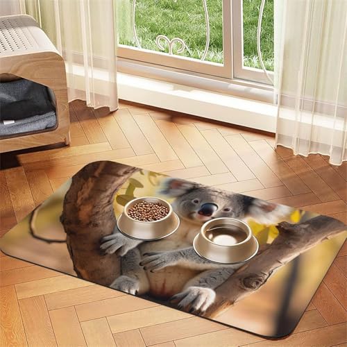 Koala Print Pet Feeding Mat Dog Mat for Food and Water Bowl Dogs Water Dispenser Mat Dogs Accessories Koala Print Pet Feeding Mat Dog Mat for Food and Water Bowl Dogs Water Dispenser Mat Dogs Accessories von DUWAA
