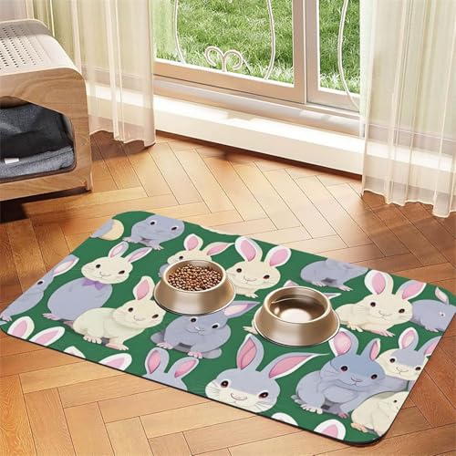 Many Bunny Cute Print Pet Feeding Mat Dog Mat for Food and Water Bowl Dogs Water Dispenser Mat Dogs Accessories Many Bunny Cute Print Pet Feeding Mat Dog Mat for Food and Water Bowl Dogs Water Dispenser Mat Dogs Accessories von DUWAA