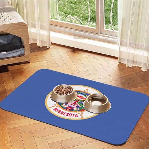 Minnesota State Flag Print Pet Feeding Mat Dog Mat for Food and Water Bowl Dogs Water Dispenser Mat Dogs Accessories Minnesota State Flag Print Pet Feeding Mat Dog Mat for Food and Water Bowl Dogs Water Dispenser Mat Dogs Accessories von DUWAA