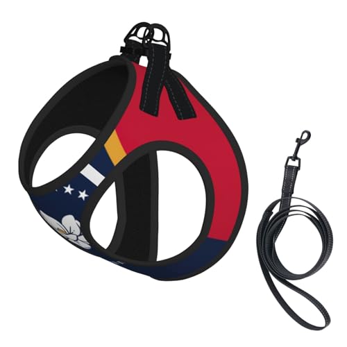 Mississippi Hundegeschirr für kleine Hunde mit Leine, kein Entkommen, leichtes Gehen, Welpengeschirr für Training und Spaziergang Mississippi Hundegeschirr für kleine Hunde mit Leine, kein Entkommen, leichtes Gehen, Welpengeschirr für Training und Spaziergang von DUWAA