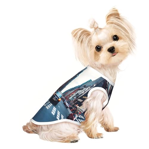 New York City Hunde-Shirt, Sommer, leicht, weich, atmungsaktiv, dehnbar, für Katzen und Hunde New York City Hunde-Shirt, Sommer, leicht, weich, atmungsaktiv, dehnbar, für Katzen und Hunde von DUWAA