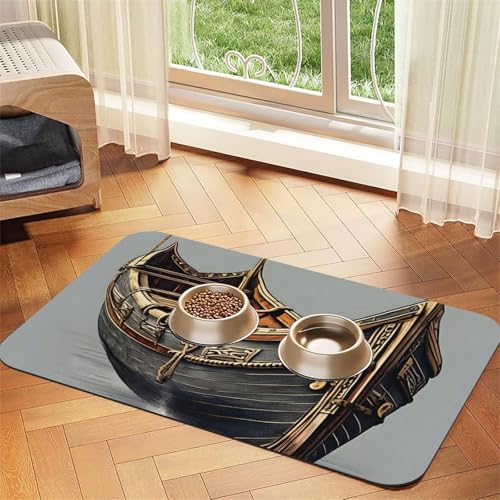 Old Viking Boats Print Pet Feeding Mat Dog Mat for Food and Water Bowl Dogs Water Dispenser Mat Dogs Accessories Old Viking Boats Print Pet Feeding Mat Dog Mat for Food and Water Bowl Dogs Water Dispenser Mat Dogs Accessories von DUWAA