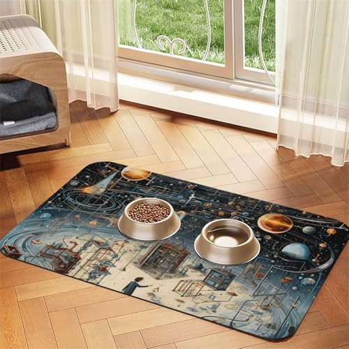 Physics Print Pet Feeding Mat Dog Mat for Food and Water Bowl Dogs Water Dispenser Mat Dogs Accessories Physics Print Pet Feeding Mat Dog Mat for Food and Water Bowl Dogs Water Dispenser Mat Dogs Accessories von DUWAA
