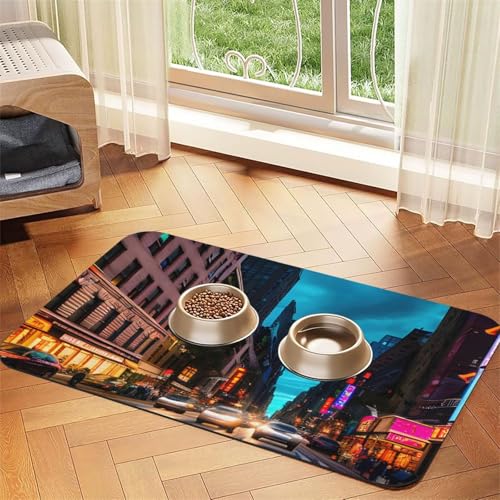 Streets of New York City Print Pet Feeding Mat Dog Mat for Food and Water Bowl Dogs Water Dispenser Mat Dogs Accessories Streets of New York City Print Pet Feeding Mat Dog Mat for Food and Water Bowl Dogs Water Dispenser Mat Dogs Accessories von DUWAA