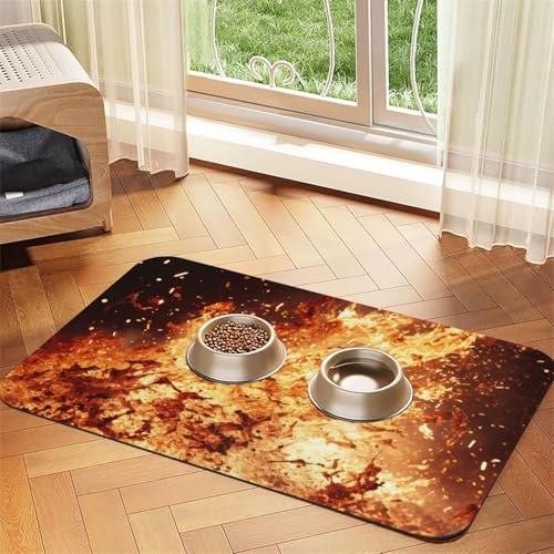 Volcano 1 Druck Haustier Futtermatte Hundematte für Futter und Wassernapf Hunde Wasserspender Matte Hunde Zubehör Volcano 1 Druck Haustier Futtermatte Hundematte für Futter und Wassernapf Hunde Wasserspender Matte Hunde Zubehör von DUWAA