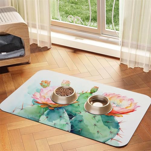 Watercolour cactus3 Print Pet Feeding Mat Dog Mat for Food and Water Bowl Dogs Water Dispenser Mat Dogs Accessories Watercolour cactus3 Print Pet Feeding Mat Dog Mat for Food and Water Bowl Dogs Water Dispenser Mat Dogs Accessories von DUWAA