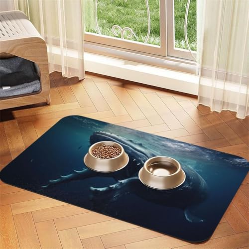 Whale2 Print Pet Feeding Mat Dog Mat for Food and Water Bowl Dogs Water Dispenser Mat Dogs Accessories Whale2 Print Pet Feeding Mat Dog Mat for Food and Water Bowl Dogs Water Dispenser Mat Dogs Accessories von DUWAA