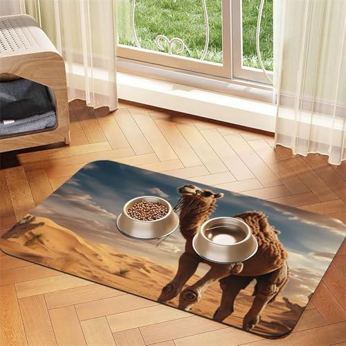 Wüstensand Kamel Print Pet Feeding Mat Dog Mat for Food and Water Bowl Dogs Water Dispenser Mat Dogs Accessories Wüstensand Kamel Print Pet Feeding Mat Dog Mat for Food and Water Bowl Dogs Water Dispenser Mat Dogs Accessories von DUWAA