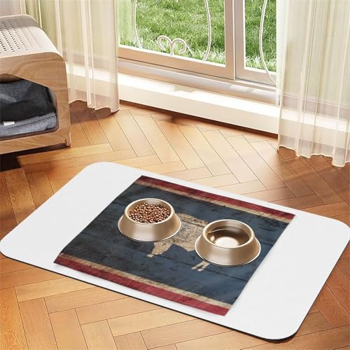 Wyoming State Flag Map Print Pet Feeding Mat Dog Mat for Food and Water Bowl Dogs Water Dispenser Mat Dogs Accessories Wyoming State Flag Map Print Pet Feeding Mat Dog Mat for Food and Water Bowl Dogs Water Dispenser Mat Dogs Accessories von DUWAA