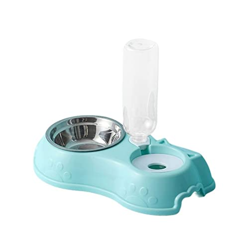 Futternapf Katze 500 ml Hundeschüssel Katze Fütterungsschale mit Hund Wasserflasche Automatische Trinkzeit Pet Bowl Katze Food Bowl Pet Edelstahl Doppel 3 Schüsseln Geneigter futternapf Katze (Size : von DUnLap