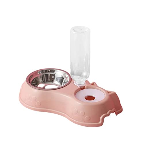 Futternapf Katze 500 ml Hundeschüssel Katze Fütterungsschale mit Hund Wasserflasche Automatische Trinkzeit Pet Bowl Katze Food Bowl Pet Edelstahl Doppel 3 Schüsseln Geneigter futternapf Katze (Size : von DUnLap