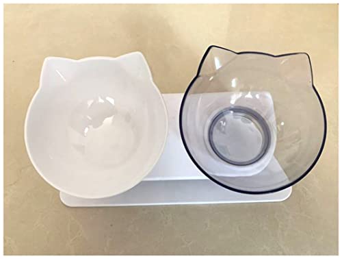 Futternapf Katze Anti-Rutsch-Doppelkatze-Schüssel Hundeschüssel mit Stand-Haustier-Fütterungskatze Wasserschüssel Katze Food-Haustierschüssel Hundehunder Geneigter futternapf Katze (Size : Transparen Futternapf Katze Anti-Rutsch-Doppelkatze-Schüssel Hundeschüssel mit Stand-Haustier-Fütterungskatze Wasserschüssel Katze Food-Haustierschüssel Hundehunder Geneigter futternapf Katze (Size : Transparen von DUnLap