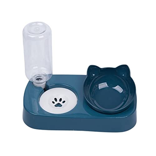 Futternapf Katze Automatische Wasserspenderschale Pet Katze Hund Nackenschutz Anti Umkömmling Haustiere Katze Hund Trinkschale Pet Produkt Geneigter futternapf Katze (Size : Blue) von DUnLap