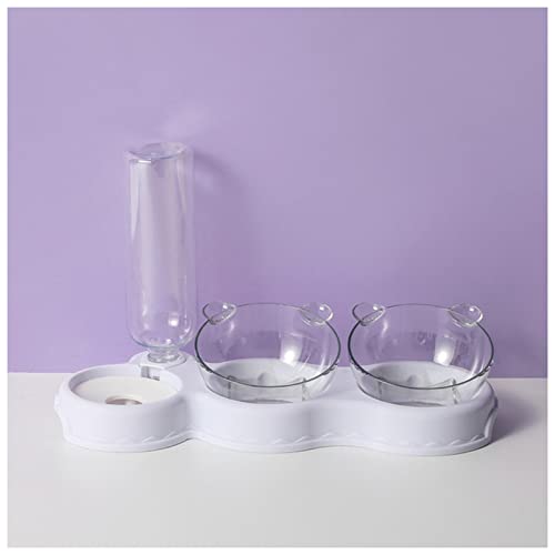 Futternapf Katze Haustier Katze Schüssel Doppelschale Trinkwasser Erhöhte Vertikale Katze Schüssel Haustierschüssel Katze Automatische Katze und Hund Zubehör Geneigter futternapf Katze (Size : White Futternapf Katze Haustier Katze Schüssel Doppelschale Trinkwasser Erhöhte Vertikale Katze Schüssel Haustierschüssel Katze Automatische Katze und Hund Zubehör Geneigter futternapf Katze (Size : White von DUnLap