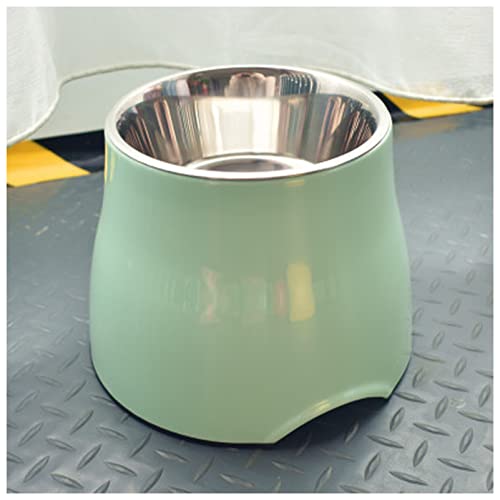 Futternapf Katze Hundefutterhundkatze Haustierfutterschüssel Geneigter futternapf Katze (Color : Green, Size : 22.5x16.5cm) von DUnLap