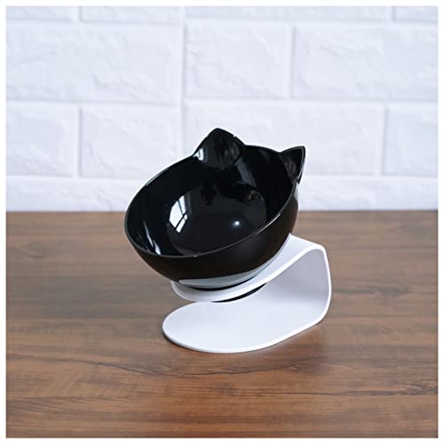 Futternapf Katze Katze Double Bowl Cat Bowl Hundeschüssel rutschfeste Lebensmittelschüssel mit angehobener Ständer Katze Fütterung & Bewässerungsbedarf Hundezufuhr Haustierbedarf Geneigter futternapf von DUnLap