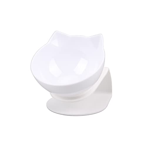 Futternapf Katze Katze Double Bowl Kätzchen Schüssel Hundeschüssel Transparent Material rutschfeste Lebensmittelschüssel mit Schutzhaut Zervix Transparente Katzenbedarf Geneigter futternapf Katze (SI von DUnLap