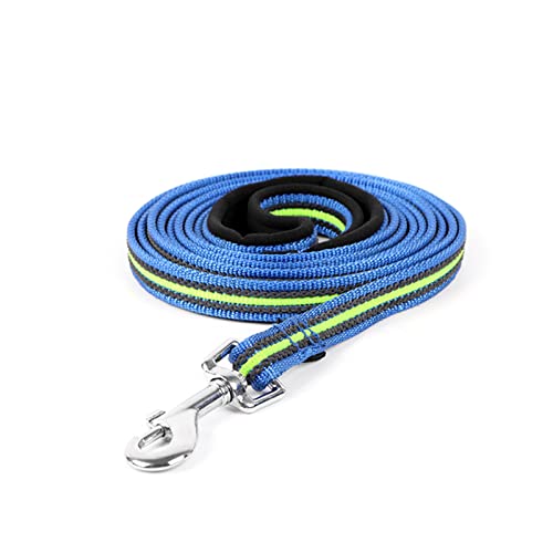 Seil Haustier 3m / 5m / 10m Haustierhundkette Leine Produkte Zubehör Nylon Anti-Skid Outdoor Training Haustier Blei Gürtel weiche gepolsterte Griff Hundeleine Haustierleine Mit (Color : Blue-Green, von DUnLap