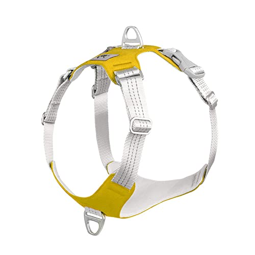 Seil Haustier Gepolsterter Haustier Hund Kabelbaum Kein Zug Hund Reflektierende Brustgurt Riemenweste Einstellbar Outdoor Training Schutzgeschirr Haustierleine Mit (Color : Yellow, Size : L) von DUnLap